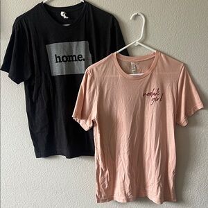 Black and Pink North Dakota Short Sleeve Tees
